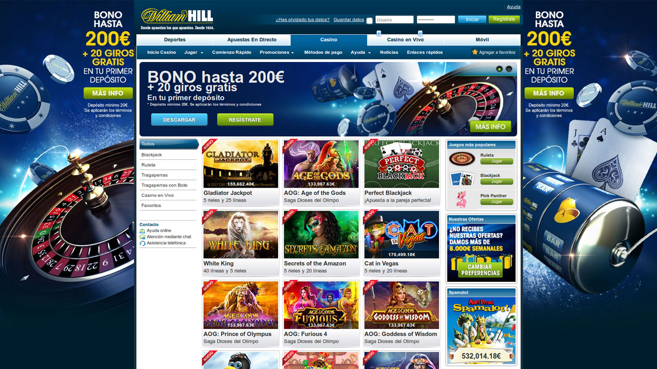 William hill international móvil del casino online Paf 28389