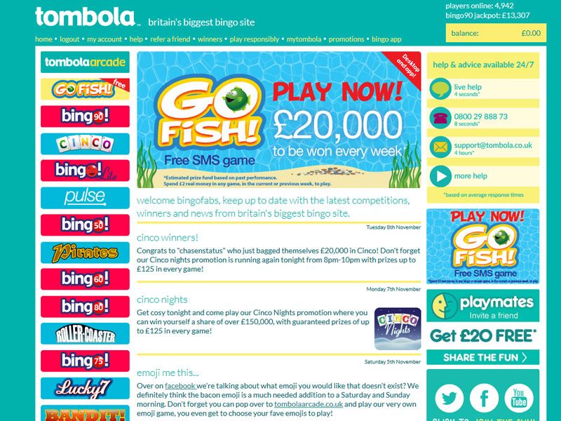 Tombola bingo online free GameArt 180594