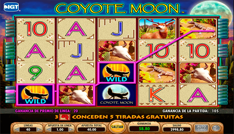 Ruletas online tragamonedas gratis Coyote Moon 192885