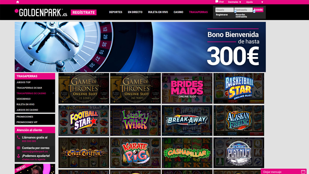 GoldenPark bono Recarga slots gratis sin descargar 306377