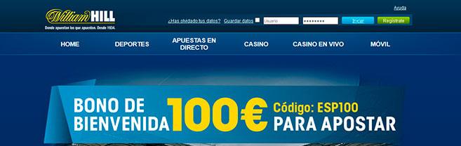 Bono de bienvenida william hill fonecasino com 138974