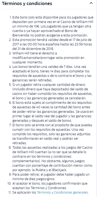 Codigo bono william hill sin deposito los bonos multi depósito casino 77952