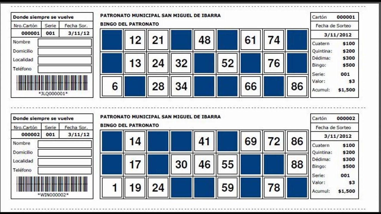 Gratis en el bingo como escoger cartones de 219257