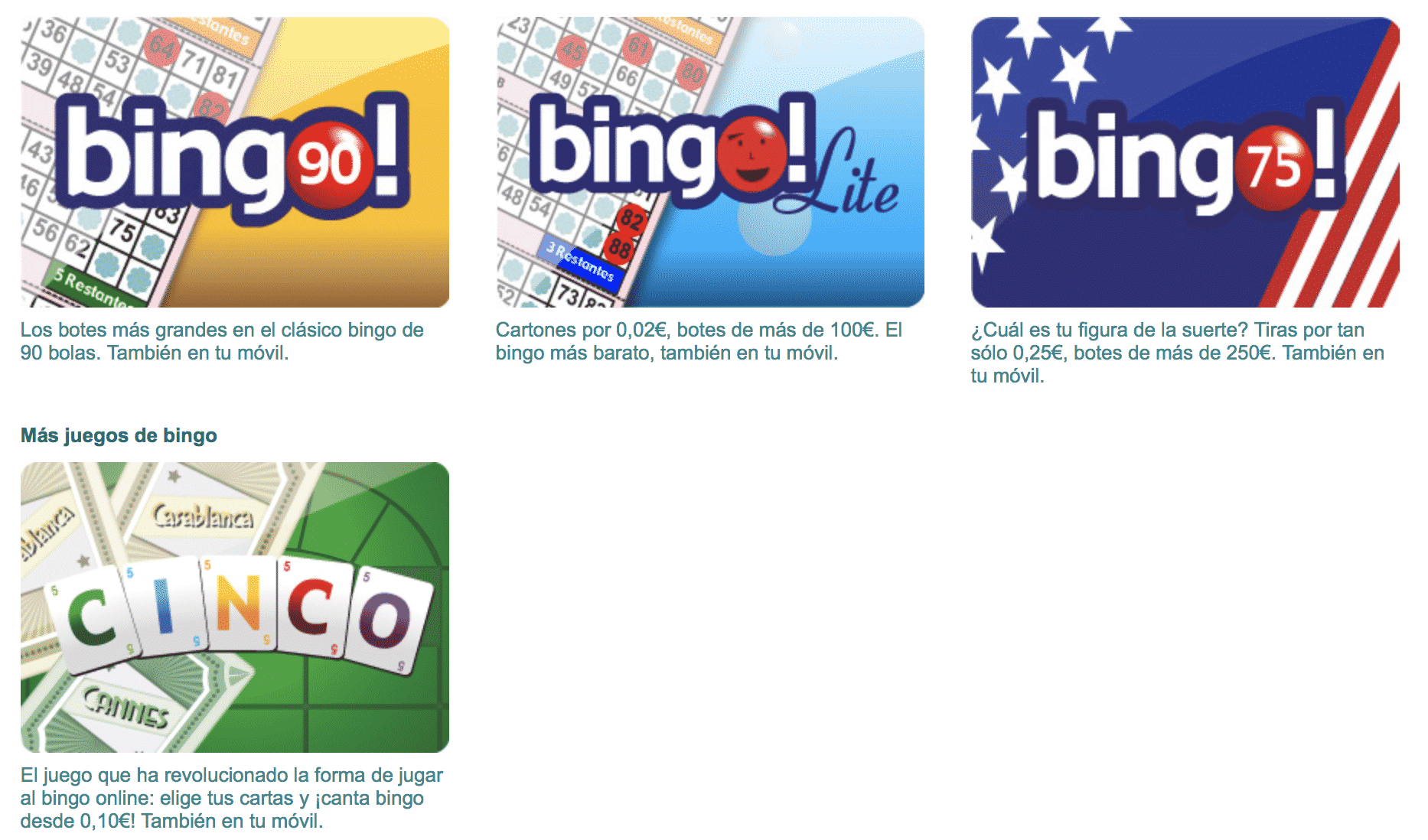 Bingo para móviles casinos con paypal 373297