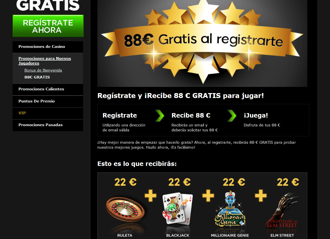 Registras 100€ de bono 888 casino en vivo 131869