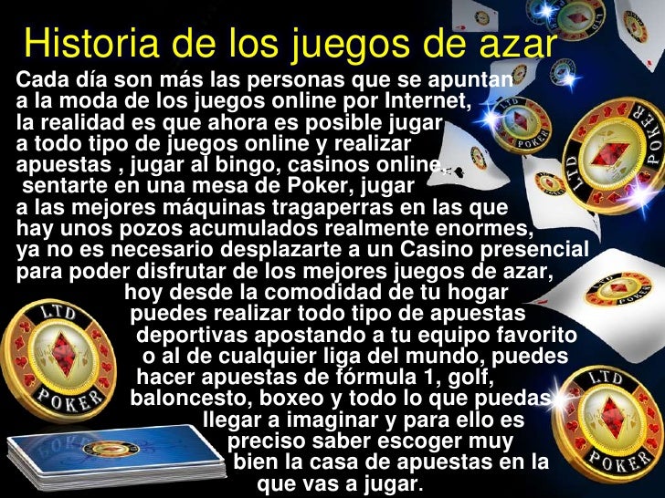 Alternativas casino online historia de los juegos de azar 709464