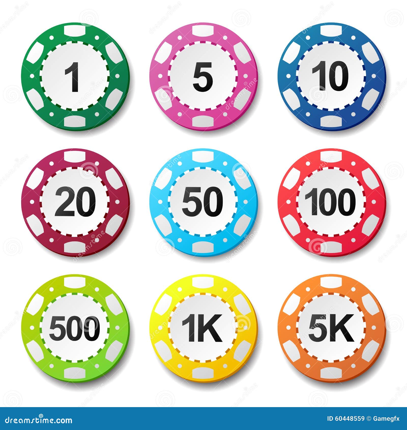 Valor de fichas de casino por color Curasao 274103
