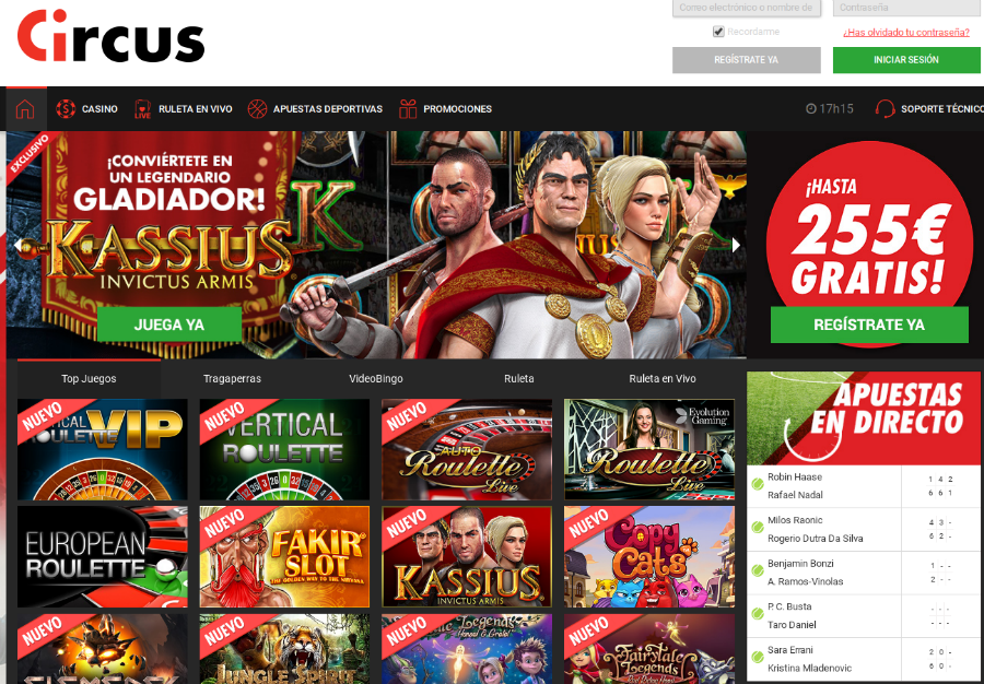 Circus apuestas online juegos Dragonaraonline com 454371