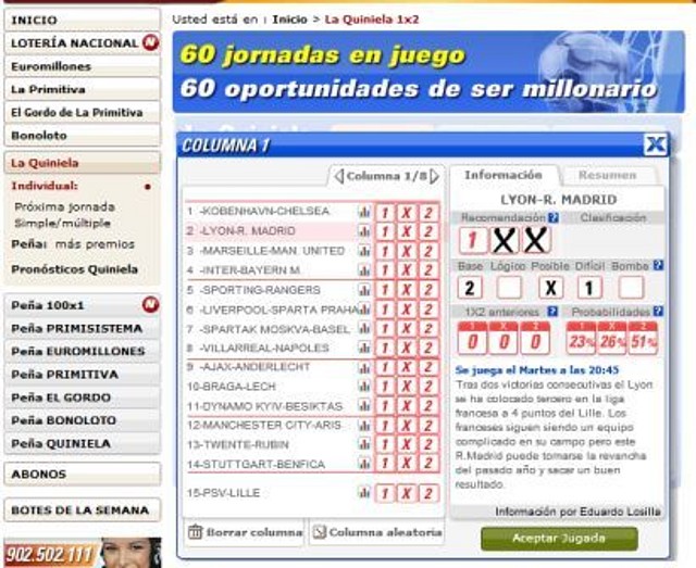 Expertos en apuestas de futbol como jugar loteria Madrid 143389